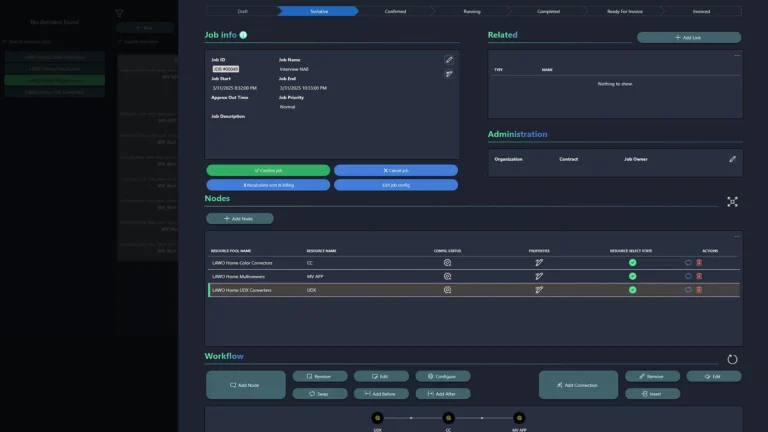 Joint Tech Demo by Skyline and Lawo showing Resource Scheduling for Dynamic Media Facilities