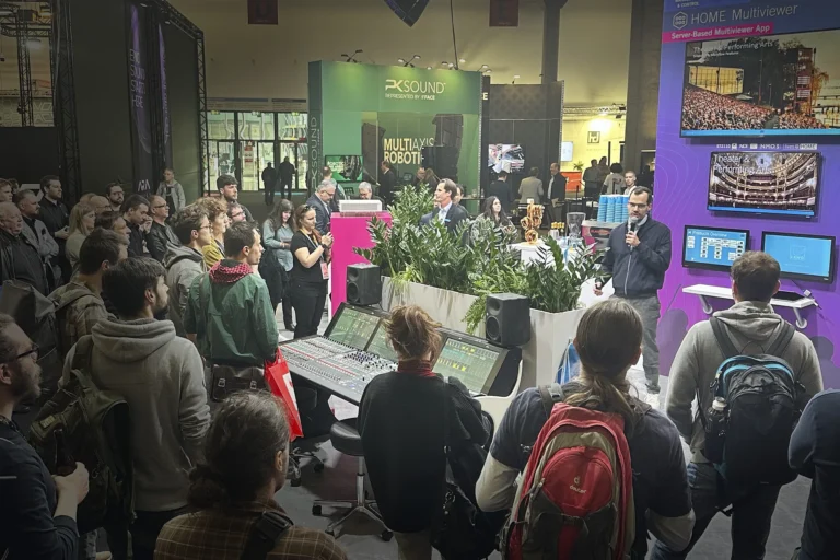 Lawo and zactrack demo automated stage-tracking-based live audio mixing at Prolight + Sound 2024