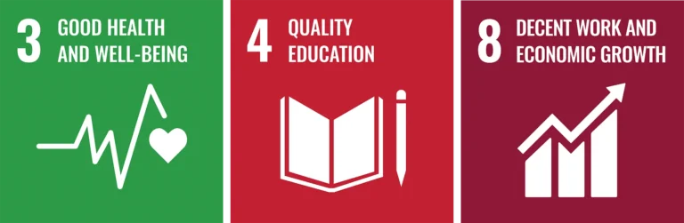 Our Targets for SDG 3, 4 and 8